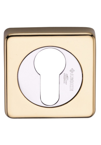Накладка на ключевой цилиндр SILLUR CL-C P.GOLD (золото блестящее, квадратное основание)